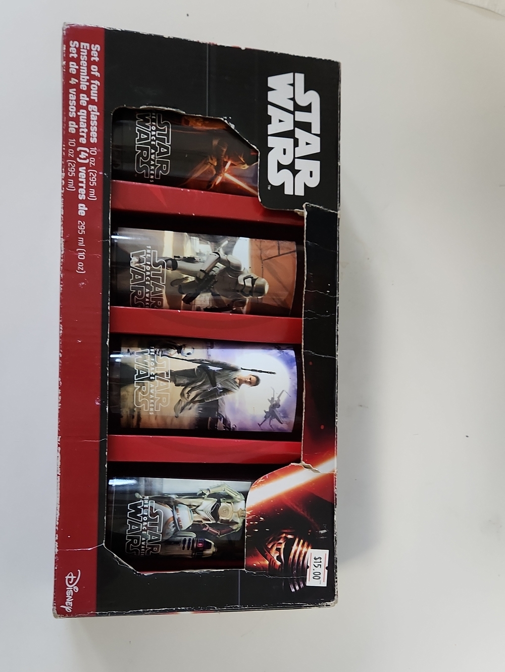 Vintage Collectable . Star Wars Glass Set - Black, Red, Purple, Blue
